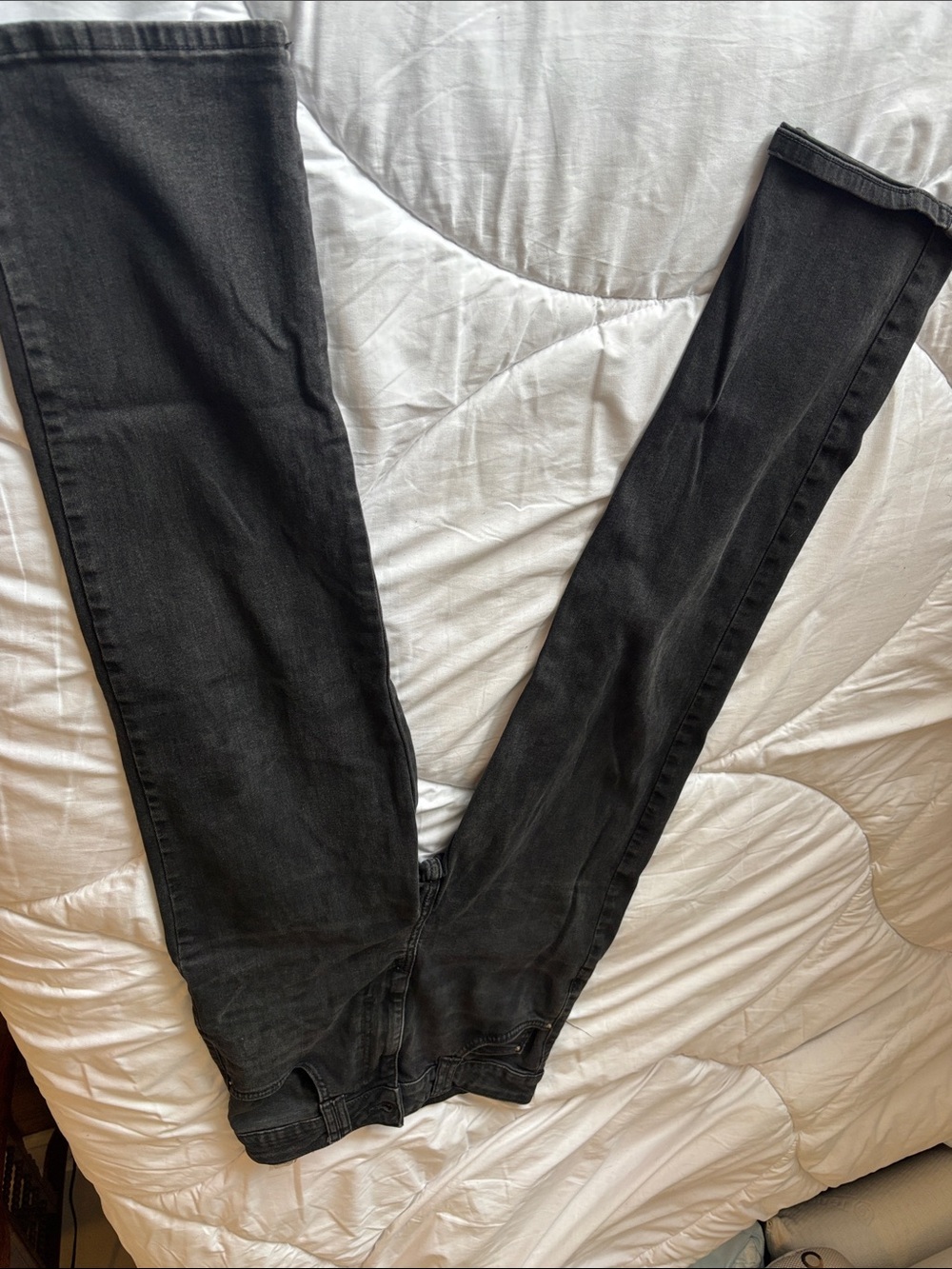 Black Women’s straight leg  Jeans - Classic Fit-super high rise ZARA
